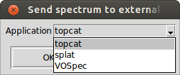 iSpec "Send spectrum to..." option